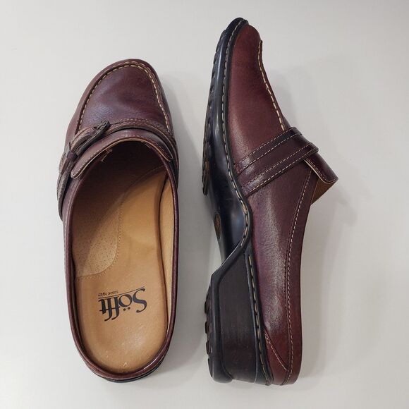Sofft Women's Brown Leather Clogs / Mules, Size 8 M - Picture 3 of 8